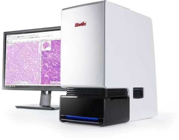 Motic microscopy scanner workstation at BRS Lab Services